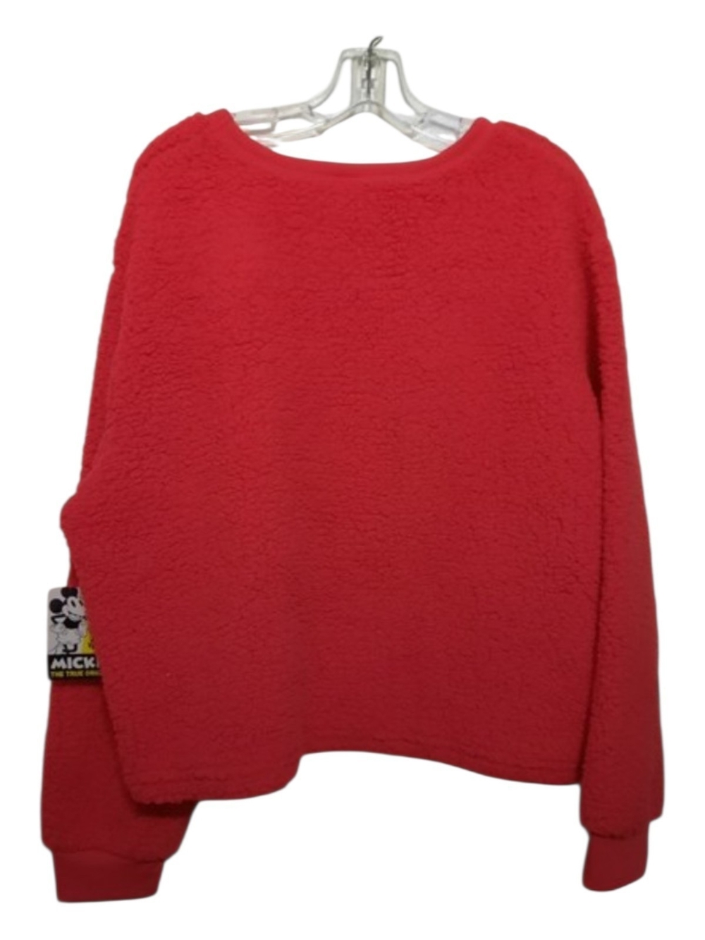Disney Mickey Mouse Red Sherpa Pullover Sweater - Picture 4 of 7